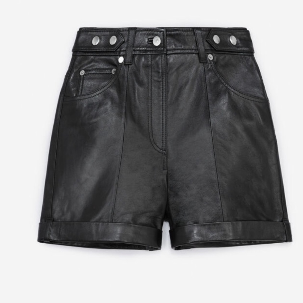Kooples Black Leather Short